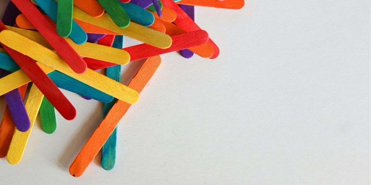 colored popsicle sticks