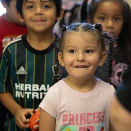 young girl smiling