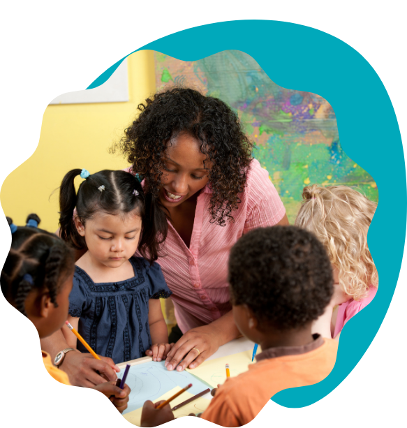Child care provider with children